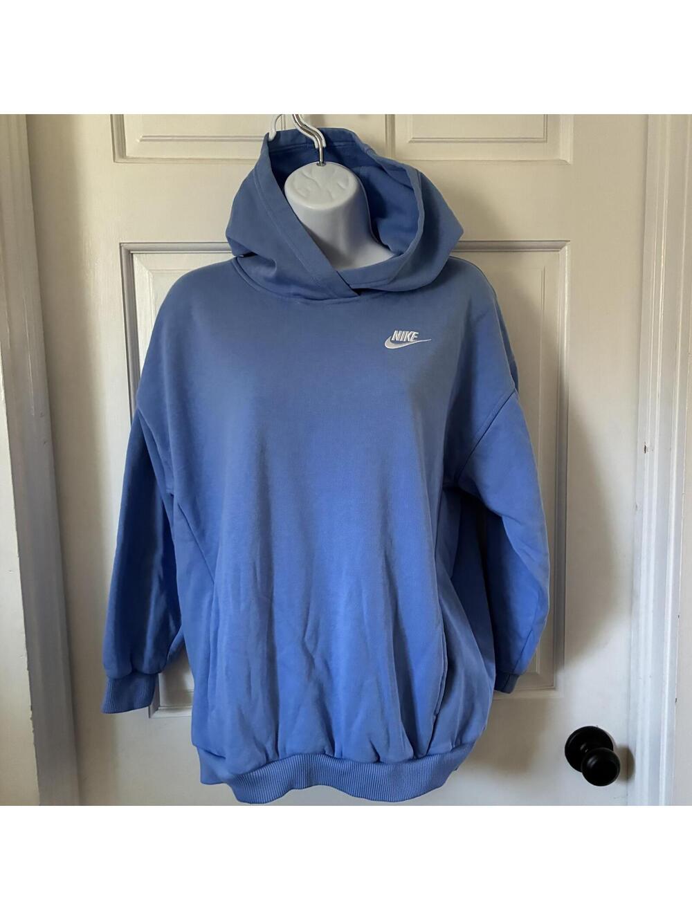 Nike Periwinkle Blue Hooded Sweatshirt Hoodie w Pockets - Girl's Large